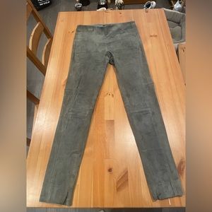 Polo Ralph Lauren Grey Lambskin Suede Pants